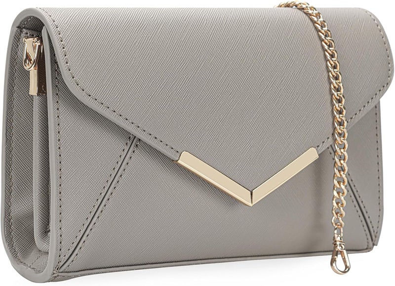 DEXMAY DM DEXMAY Women Envelope Clutch Faux Saffiano Leather Evening Handbag Foldover Clutch Bag Formal Dressy Purse - Image 1